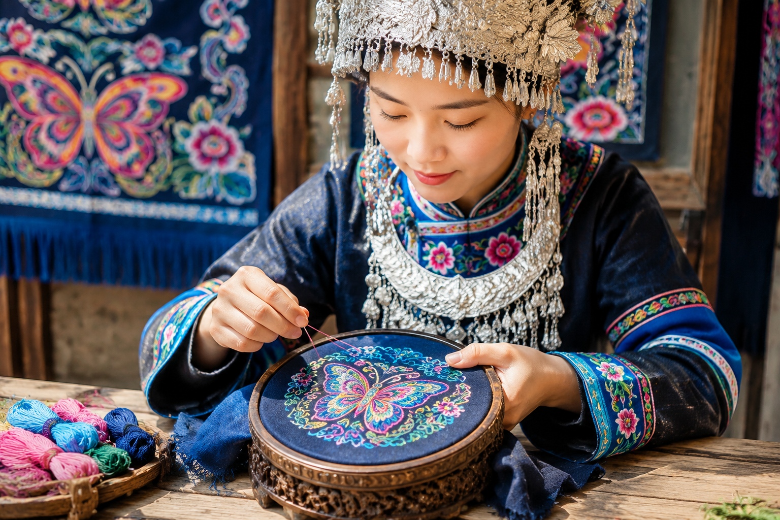 What Cosmology Lies Hidden in the Patterns of Miao Embroidery?