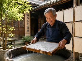 In Lijiang Old Town, a Naxi Dongba Paper Craftsman's Perseverance and Innovation