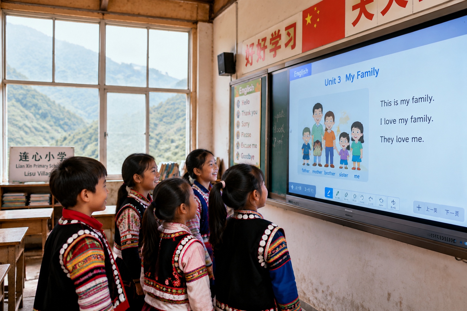 Deep in the Mountains, How Lisu Children Learn English Through 'Smart Classrooms'
