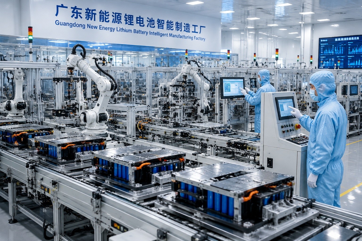 Lithium-ion battery production line in Guangdong