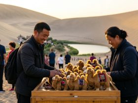 Dunhuang Tourism: How Vendors Prosper by Crescent Lake