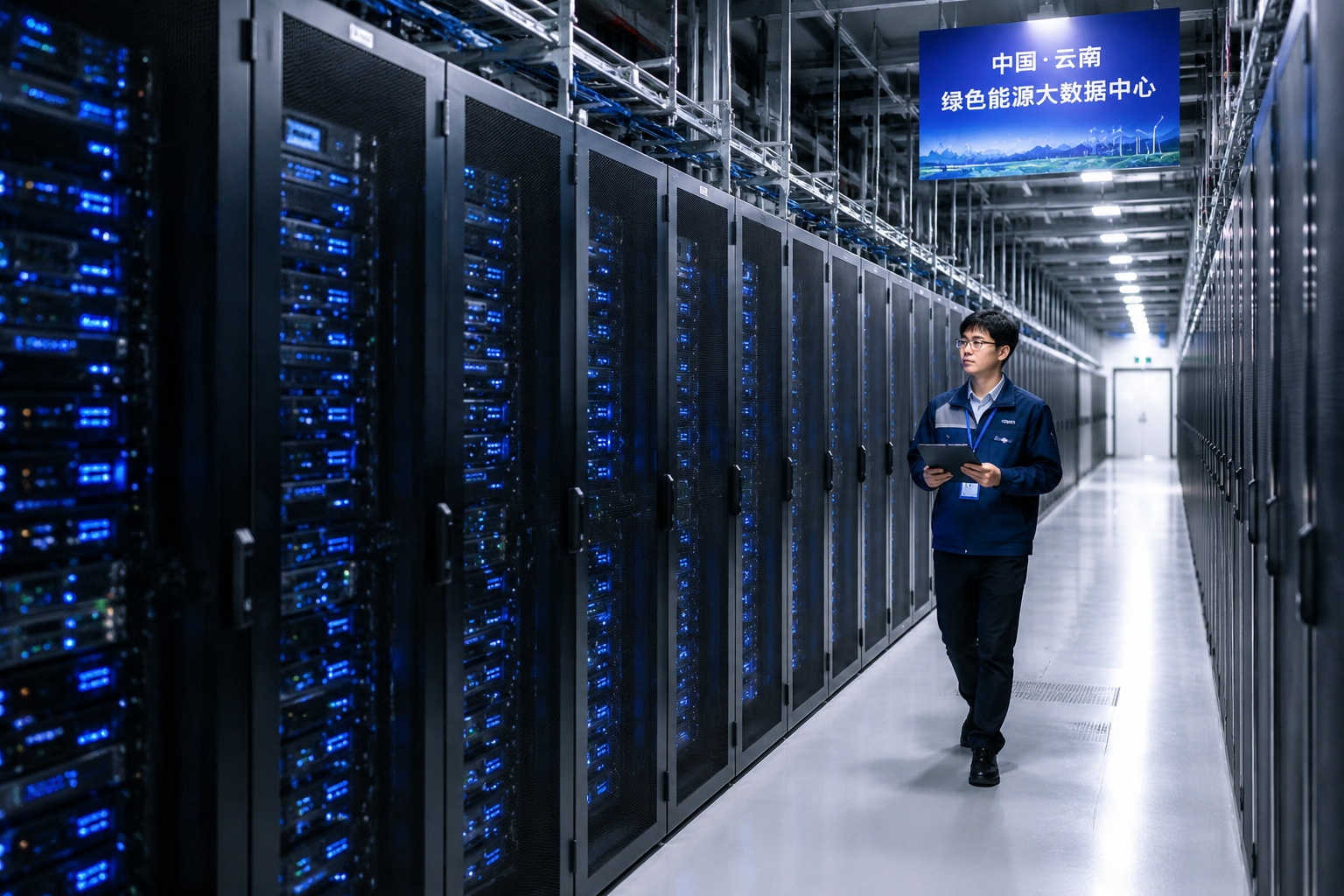 Modern data center in Yunnan powered by hydroelectricity