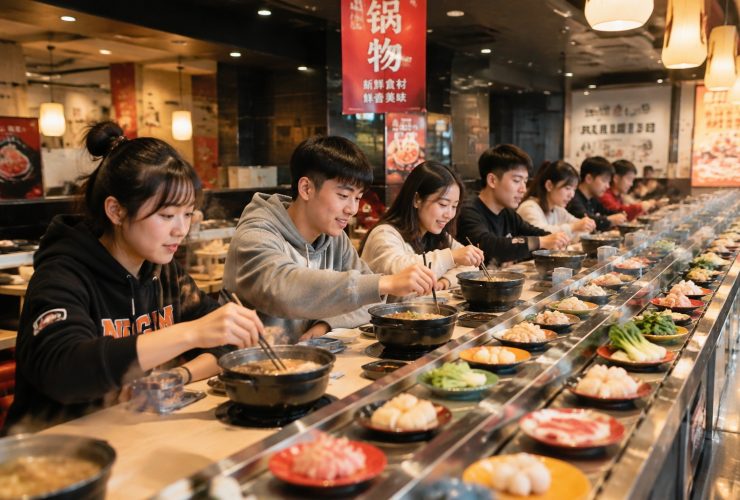 How Conveyor-Belt Hot Pot Is Making Solo Dining a Social Event in China