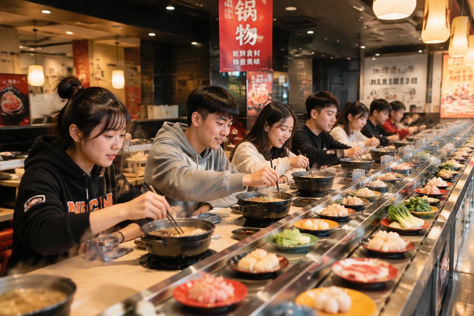 How Conveyor-Belt Hot Pot Is Making Solo Dining a Social Event in China
