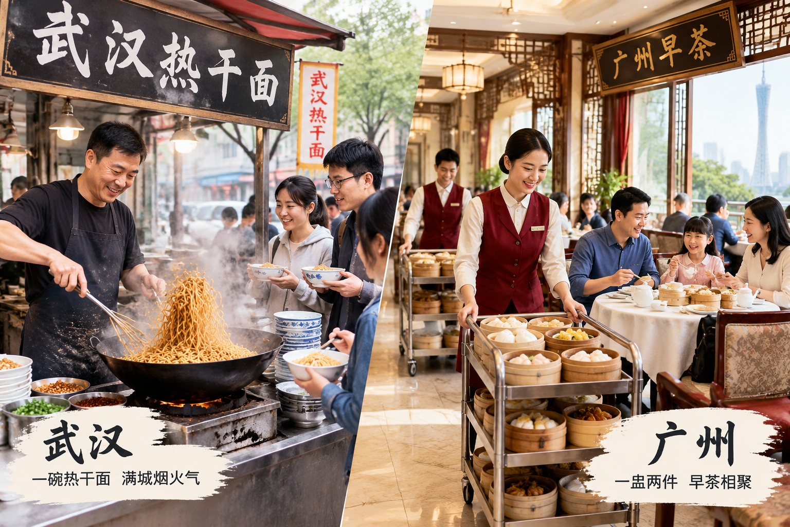 Breakfast as a City's Hidden Menu: A Showdown Between Wuhan Noodles and Cantonese Dim Sum