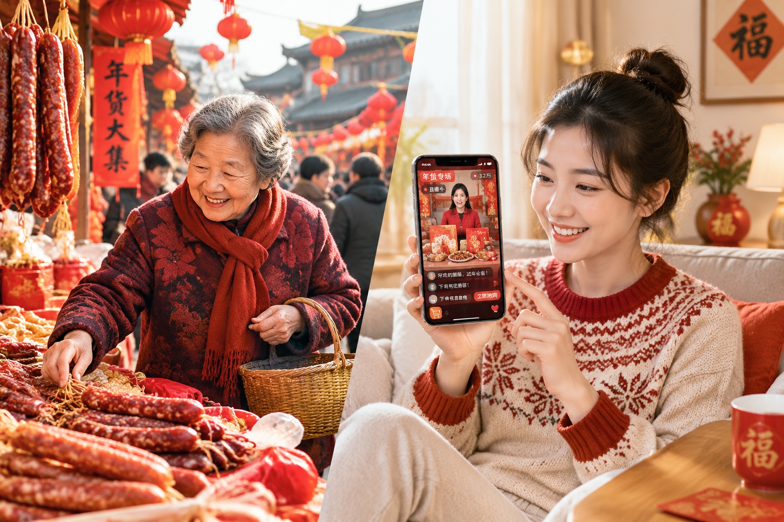 Spring Festival Goods Markets: The Generational Clash Between Street Stalls and Livestreams