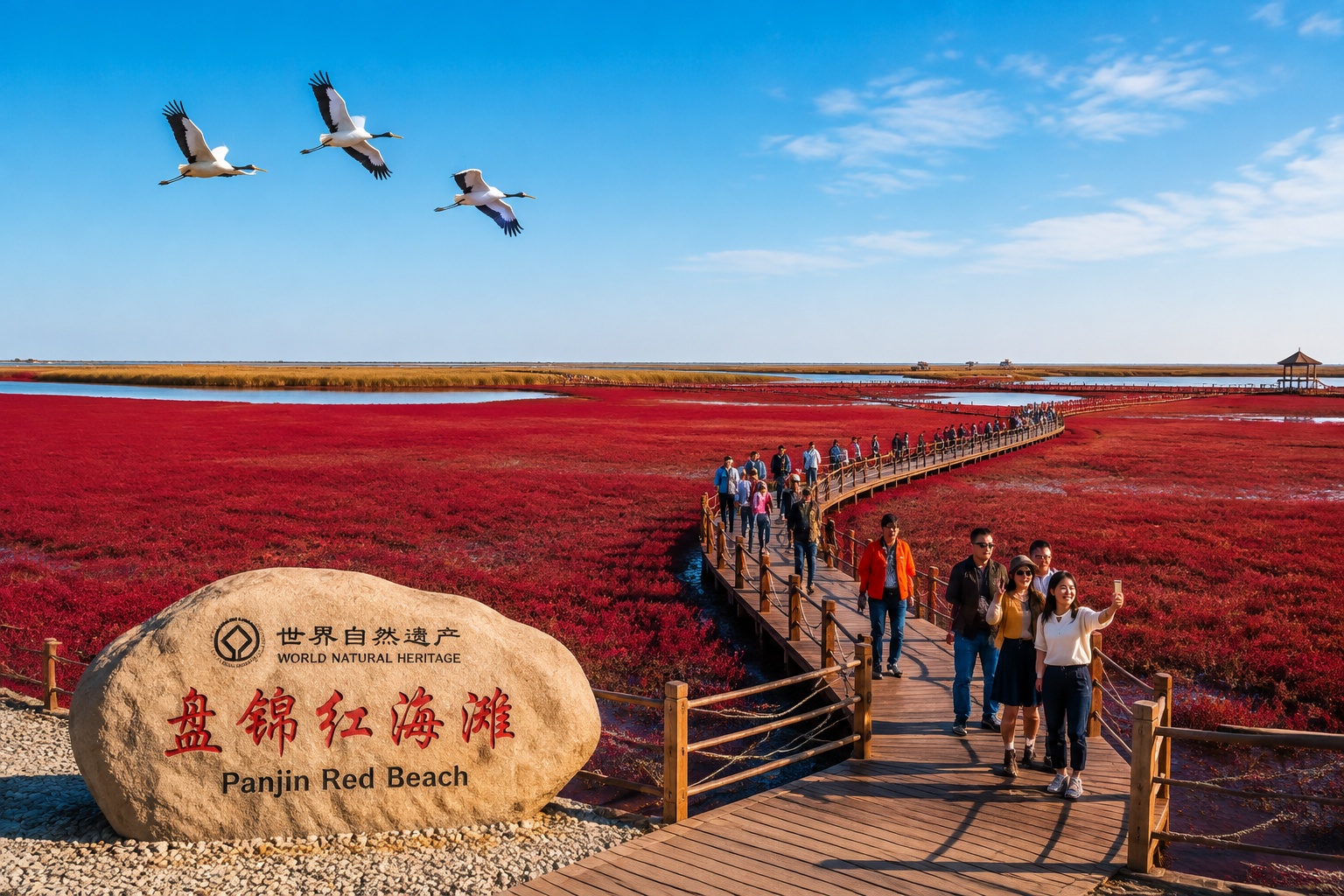 Panjin's Red Beach: Where Wetland Tourism and Economy Meet