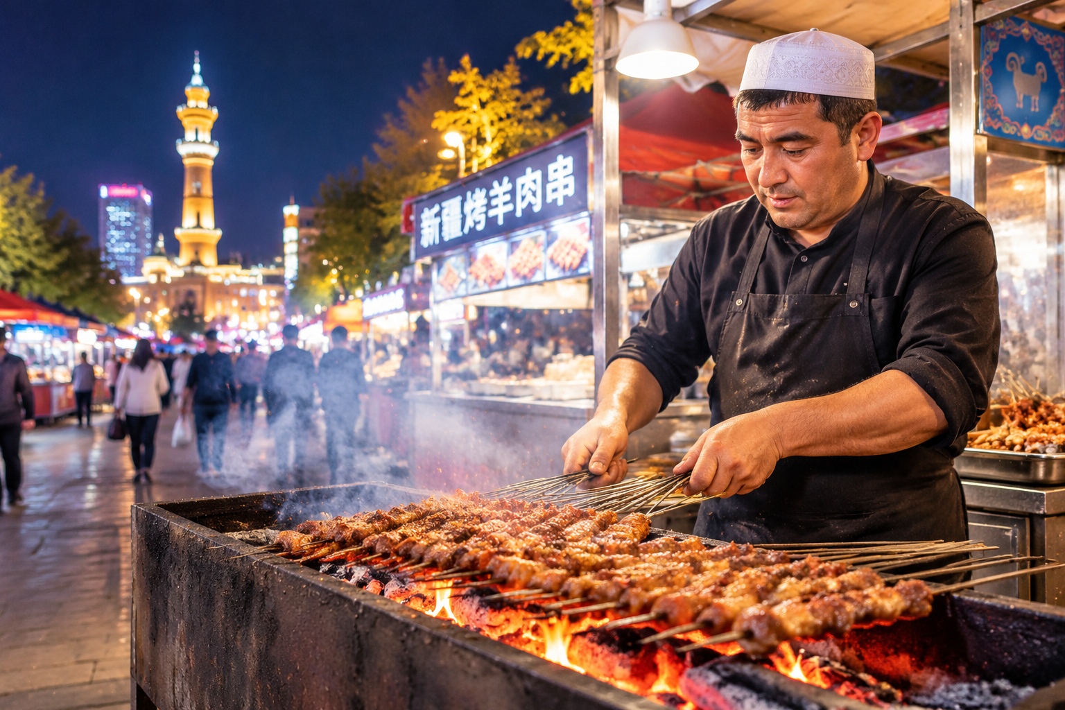 A Day in the Life of a Xinjiang Lamb Skewer Vendor: A Symphony of Charcoal and Cumin 19 A Day in the Life of a Xinjiang Lamb Skewer Vendor: A Symphony of Charcoal and Cumin