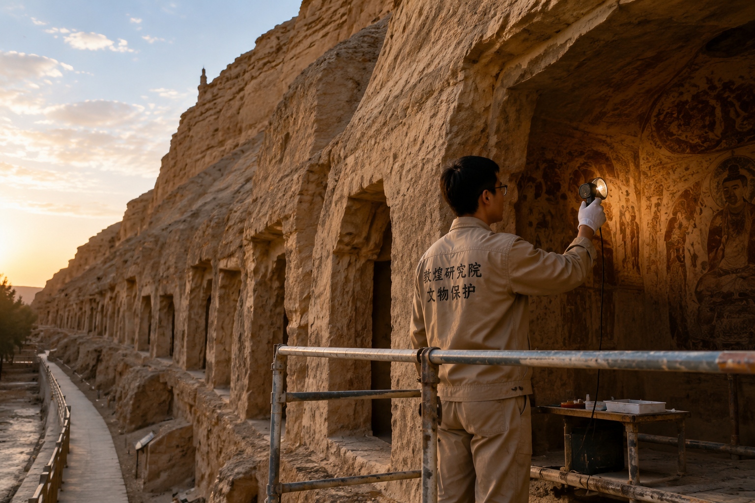 Dunhuang Mural Restorers: Young People Racing Against Time in the Desert