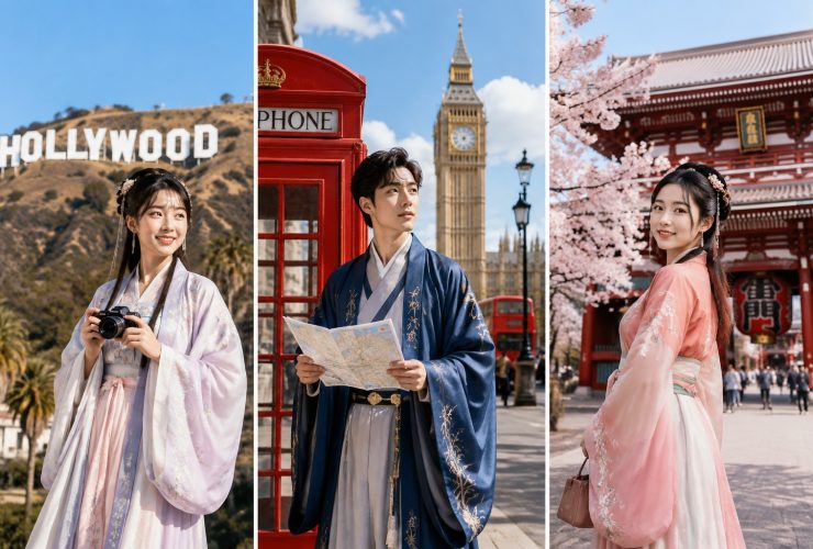 The Global Hanfu Map: People Wearing Hanfu on the Streets of LA, London, and Tokyo