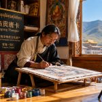 In Regong, Qinghai, Thangka Painter Awo's Douyin Account Brings an Ancient Art Millions of Likes