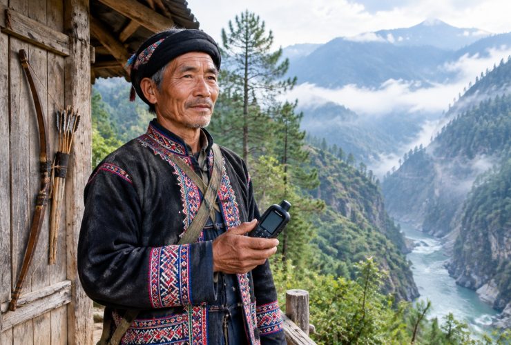 In Nujiang, Yunnan, a Lisu Former Hunter Exchanges His Bow for a Ranger's GPS