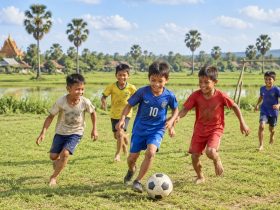 A Chinese-Built Soccer Field: Children's Games in Cambodia