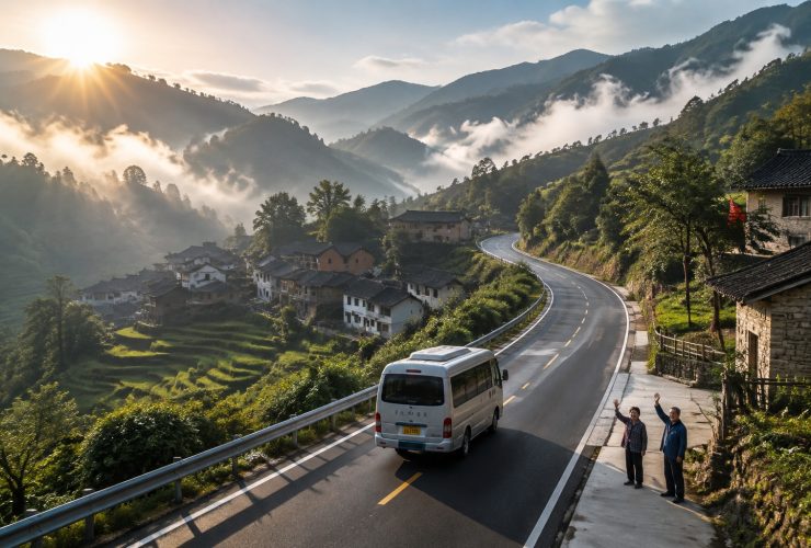 From Dirt Paths to Freeways: How a Chinese Village Was Transformed by 5.4 Million Kilometers of Roads