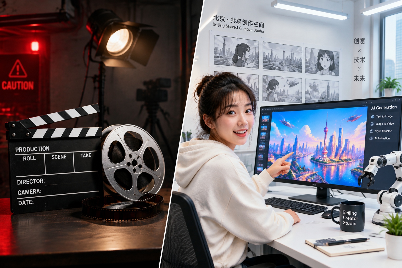 Fear in Hollywood, Experiment in China: AI Cinema Splits in Two