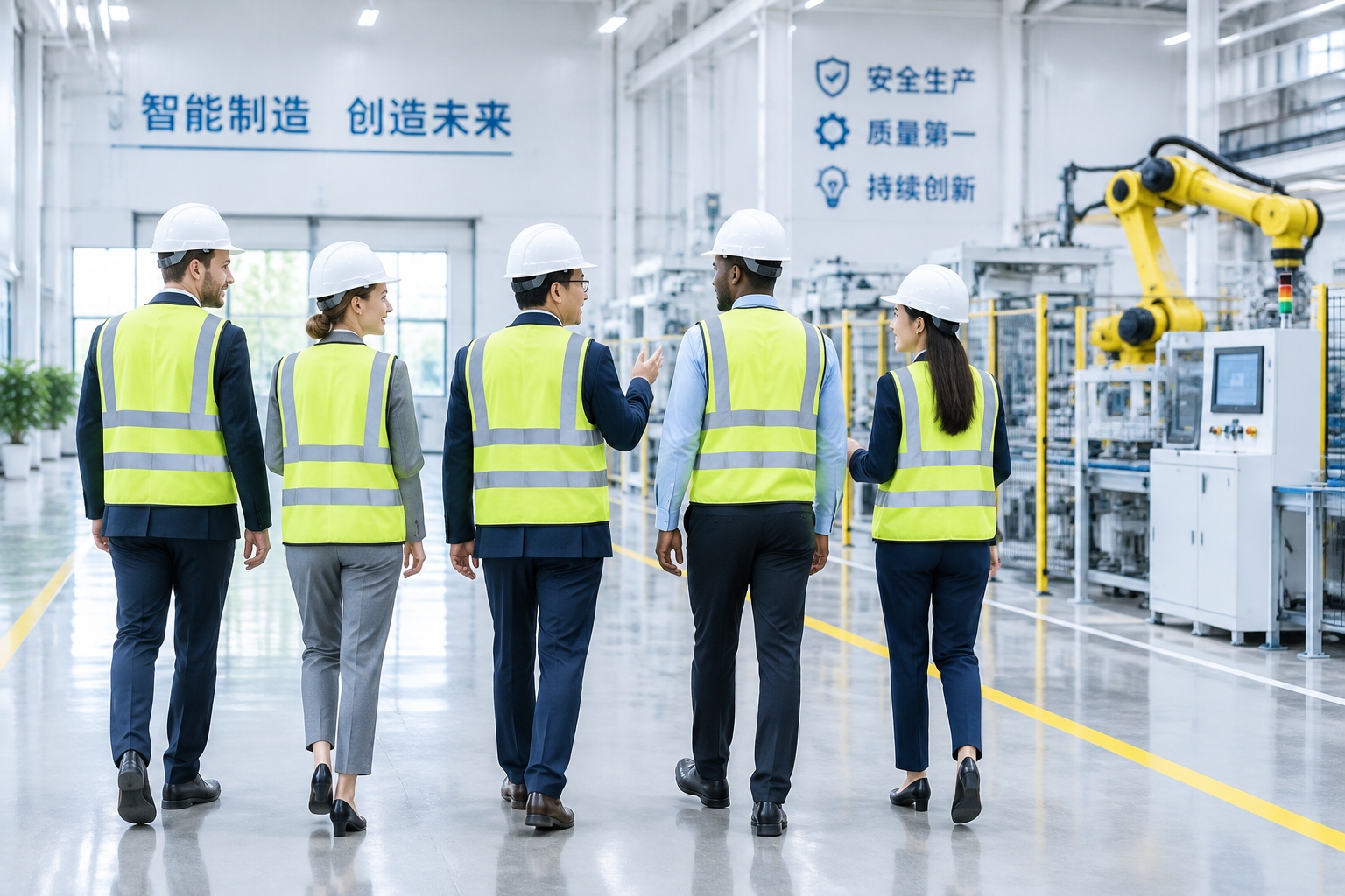 China's 2026 Negative List for Foreign Investment: Restricted, Prohibited, and Encouraged Sectors 23 Foreign investors touring an advanced Chinese factory in an encouraged manufacturing sector