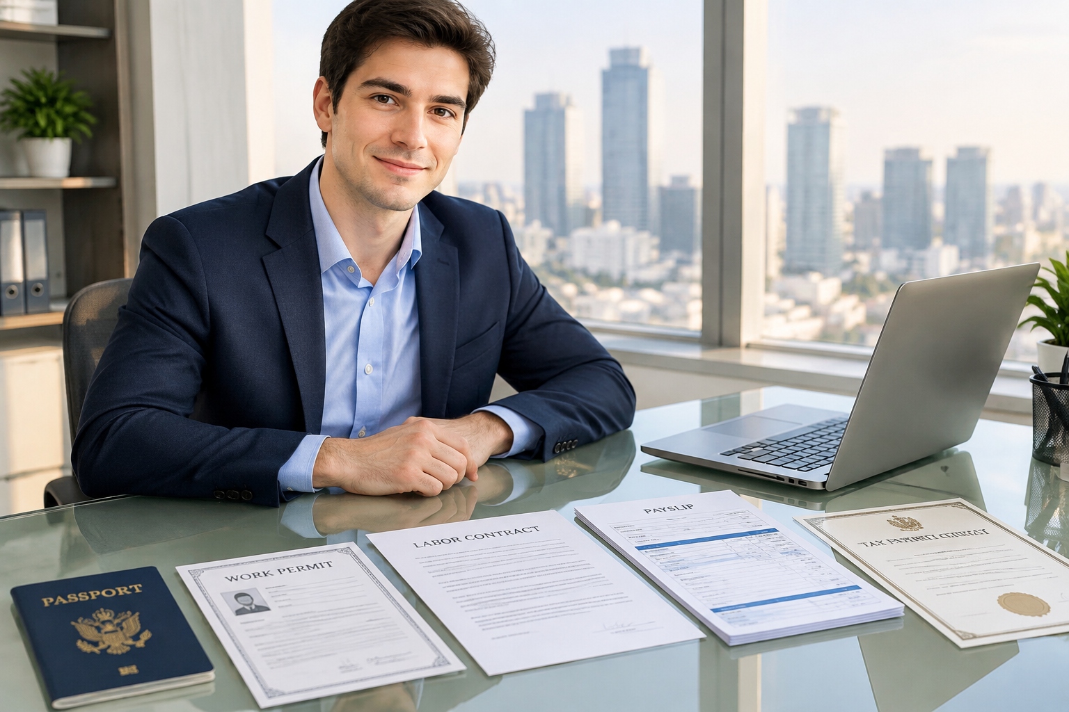 Complete set of documents for salary remittance from China: passport, work permit, labor contract, payslips and tax certificate