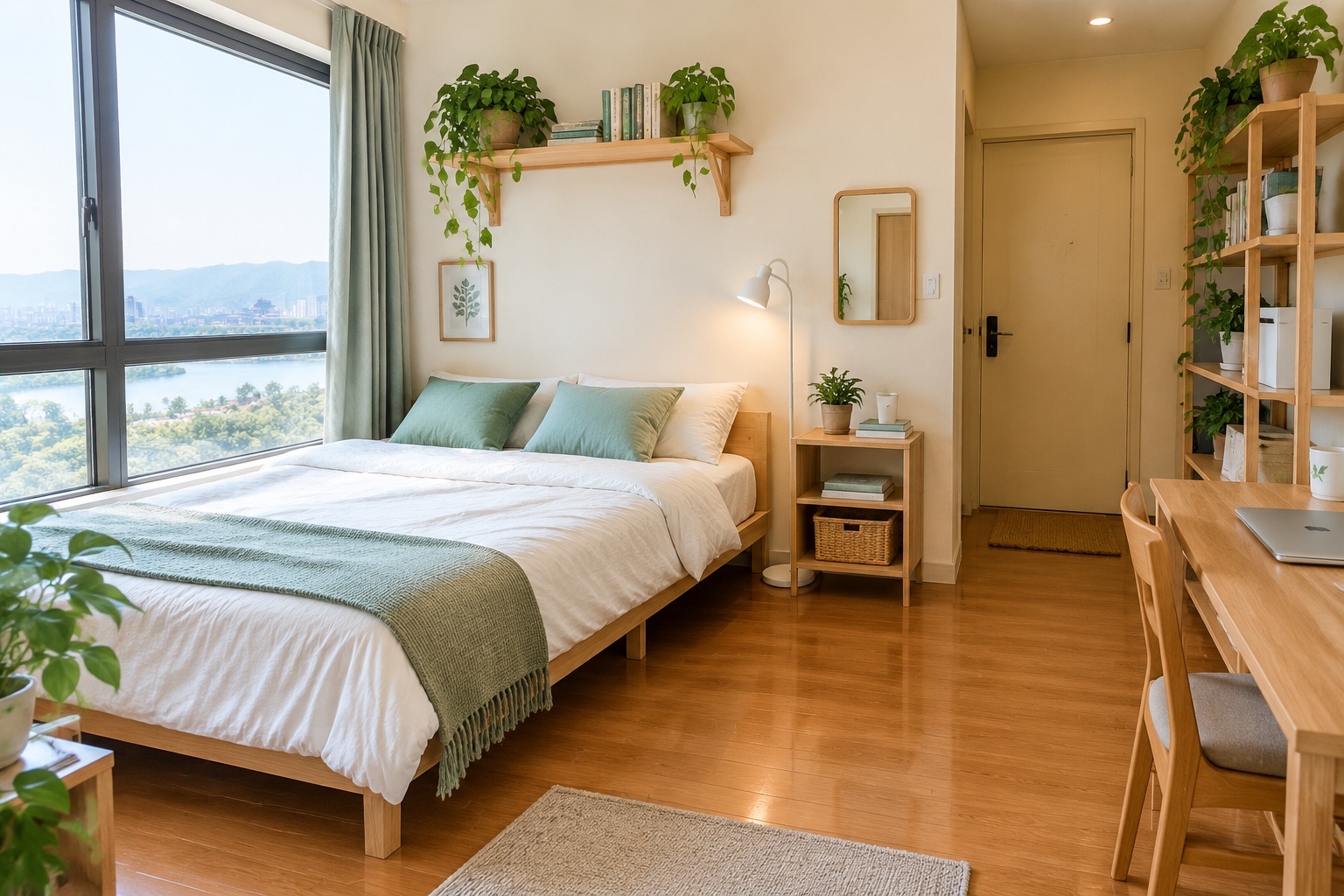Low-budget makeover of a small rented apartment in Hangzhou shows young Chinese renters converting tiny space into a cozy home.