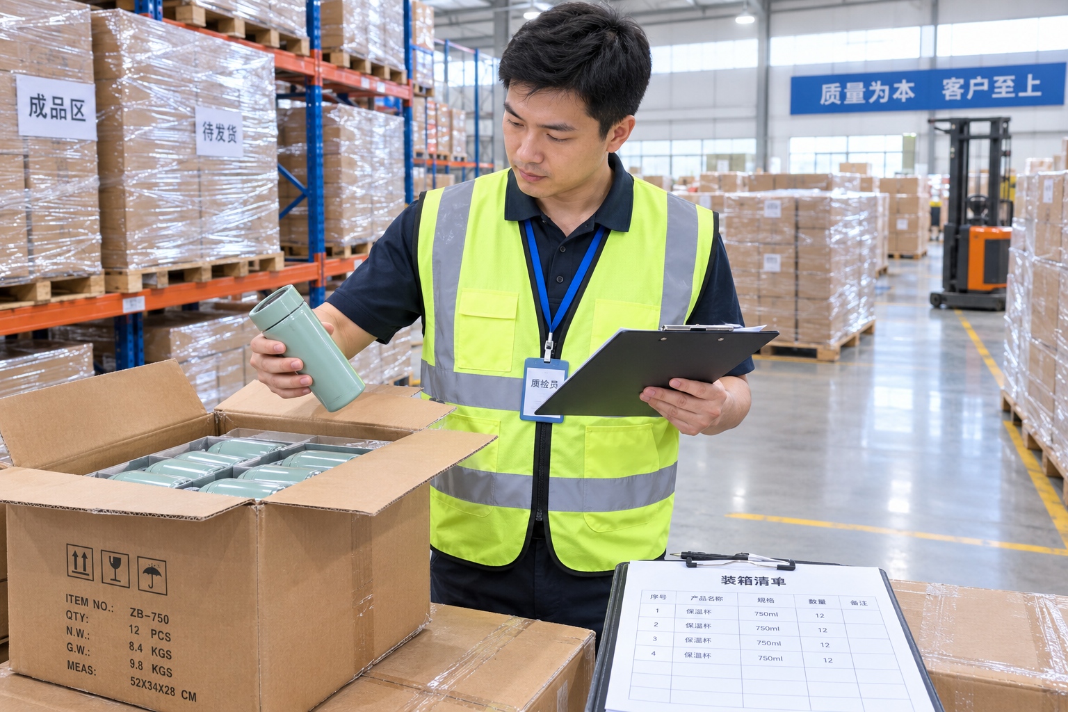 Quality Control in China: How to Set Up Inspection and Avoid Common Pitfalls 24 Inspector performing pre-shipment check on exported goods in a Chinese warehouse