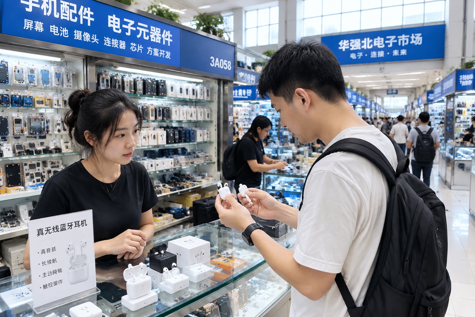 Shenzhen Huaqiangbei electronics market where Chinese consumers now see both original and mass market gadgets up close.