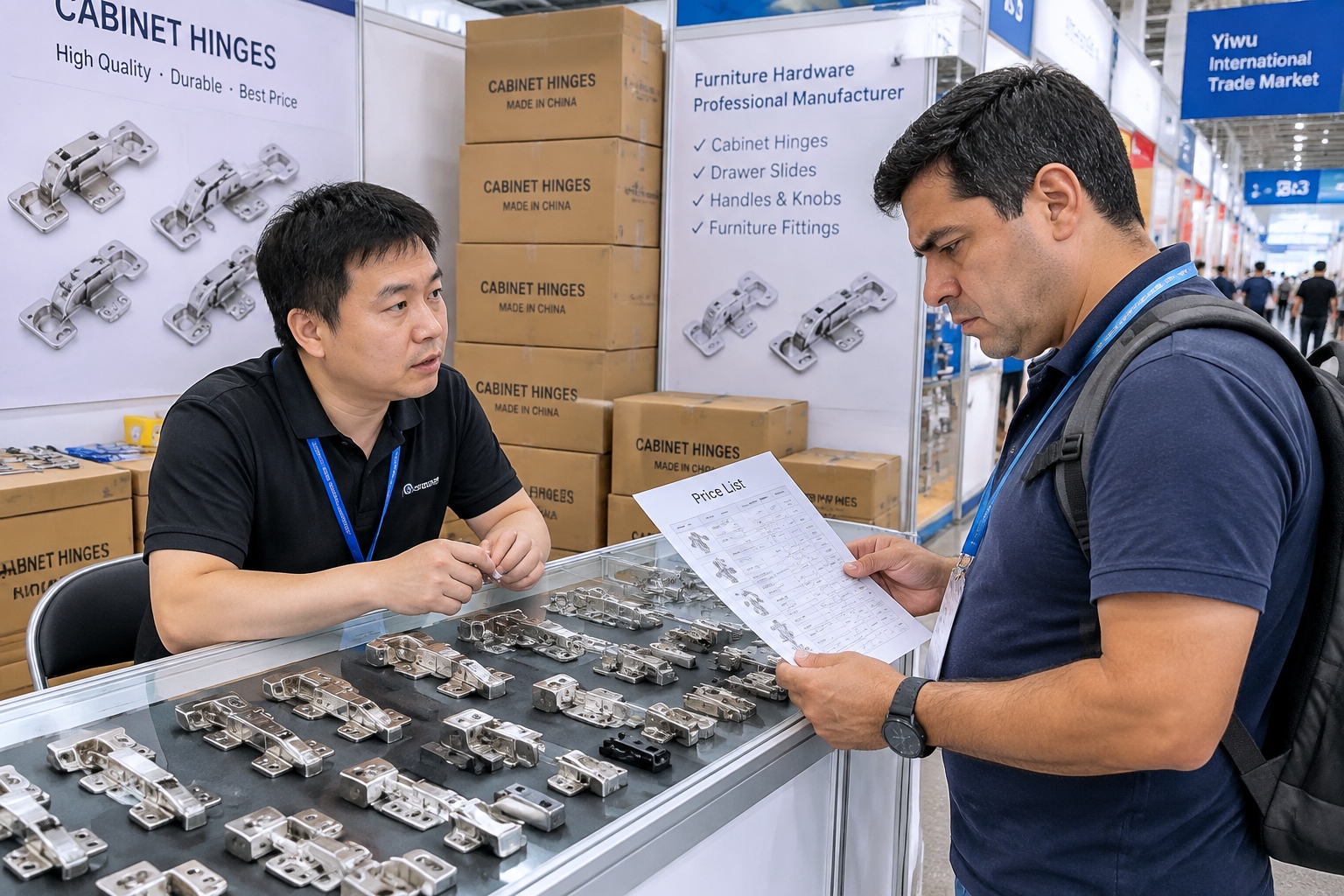 Cultural misunderstanding during price haggling between a South American buyer and Chinese factory owner at Yiwu trade fair