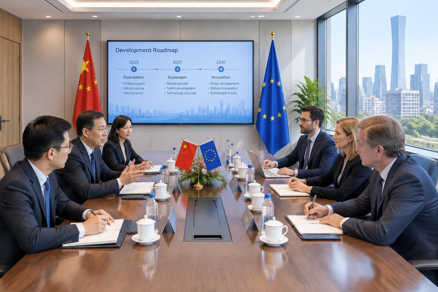 Doing Business in Shenzhen vs Shanghai vs Beijing: Which City Fits Your Industry? 24 Beijing corporate policy meeting with foreign and Chinese executives, representing headquarters and regulatory-related business
