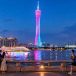 Guangzhou: Canton Tower – The ‘Slim Waist’ Above the Pearl River at Night