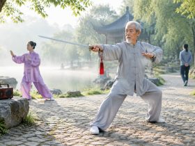 Parks at 6 AM: Tai Chi, Swords, and People Walking Backward