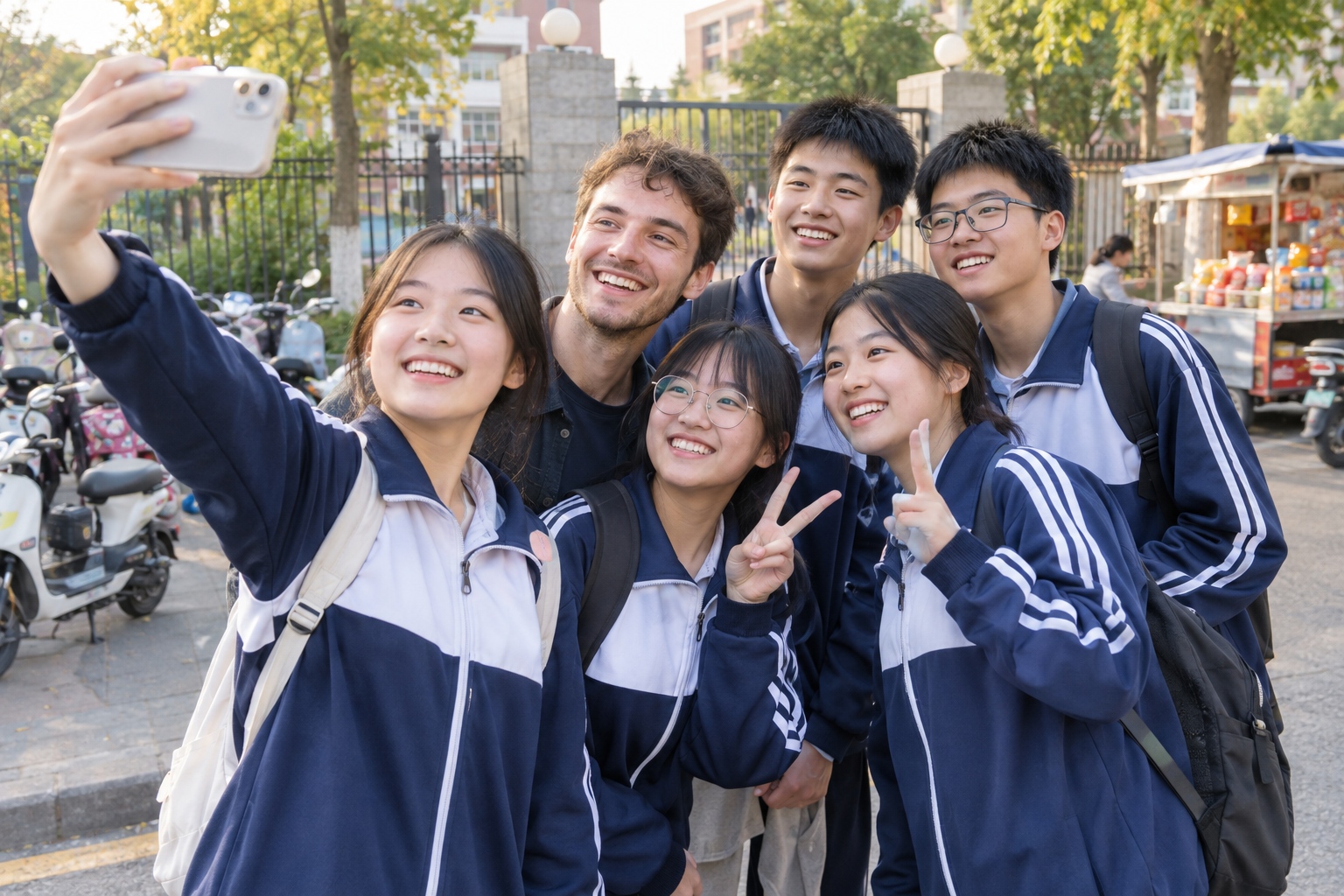 Surrounded by Chinese Students for Selfies: An Unexpected Warm Encounter