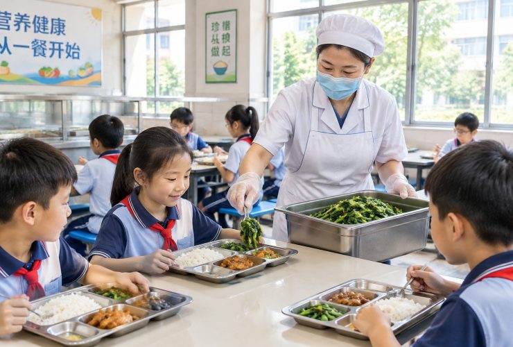 That Spoonful of Greens Traveled a Thousand Kilometers: The Invisible Supply Chain Behind China's School Lunches