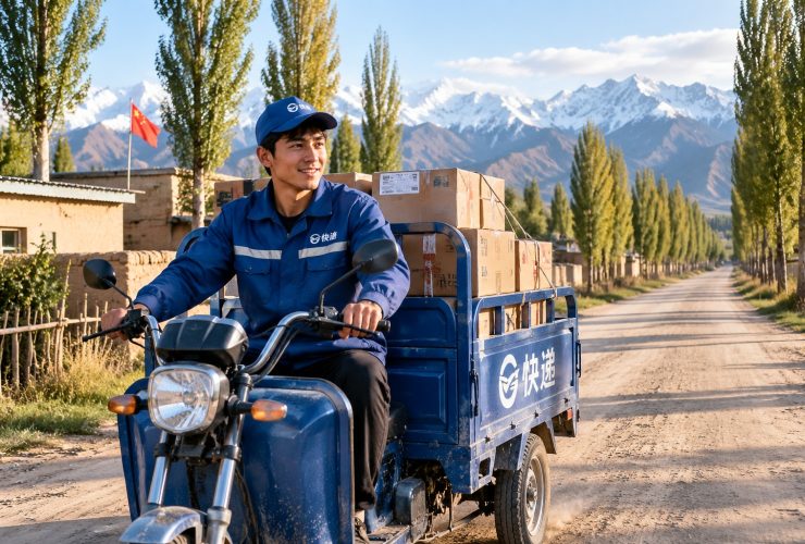 Receiving Packages in a Xinjiang Village: How Far Does China's Logistics Network Reach?