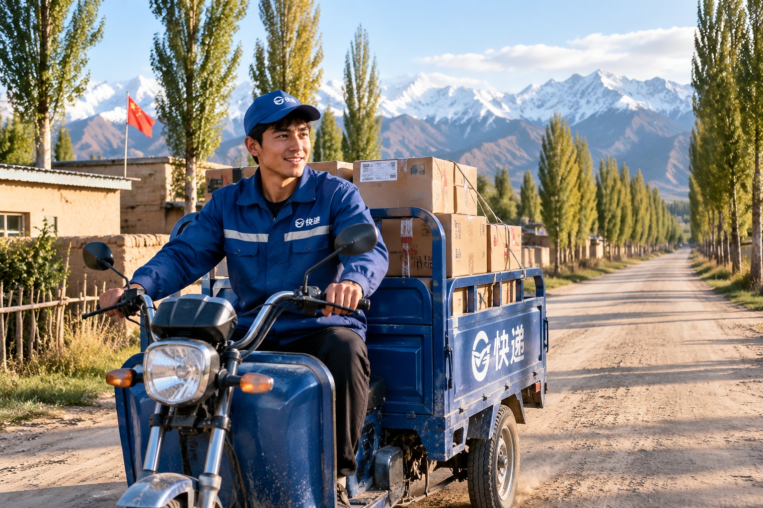 Receiving Packages in a Xinjiang Village: How Far Does China's Logistics Network Reach?