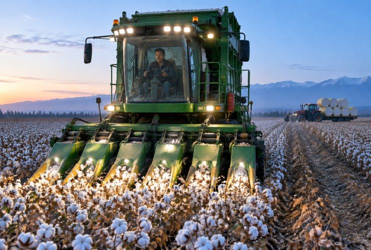 A Day on a Xinjiang Cotton Harvester: From Sunrise to Midnight 20 A Day on a Xinjiang Cotton Harvester: From Sunrise to Midnight