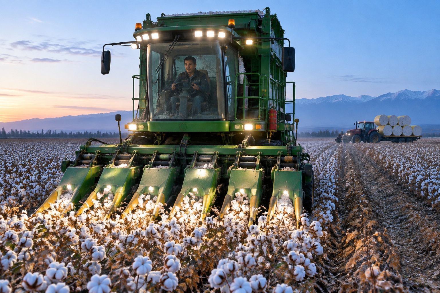 A Day on a Xinjiang Cotton Harvester: From Sunrise to Midnight 19 A Day on a Xinjiang Cotton Harvester: From Sunrise to Midnight