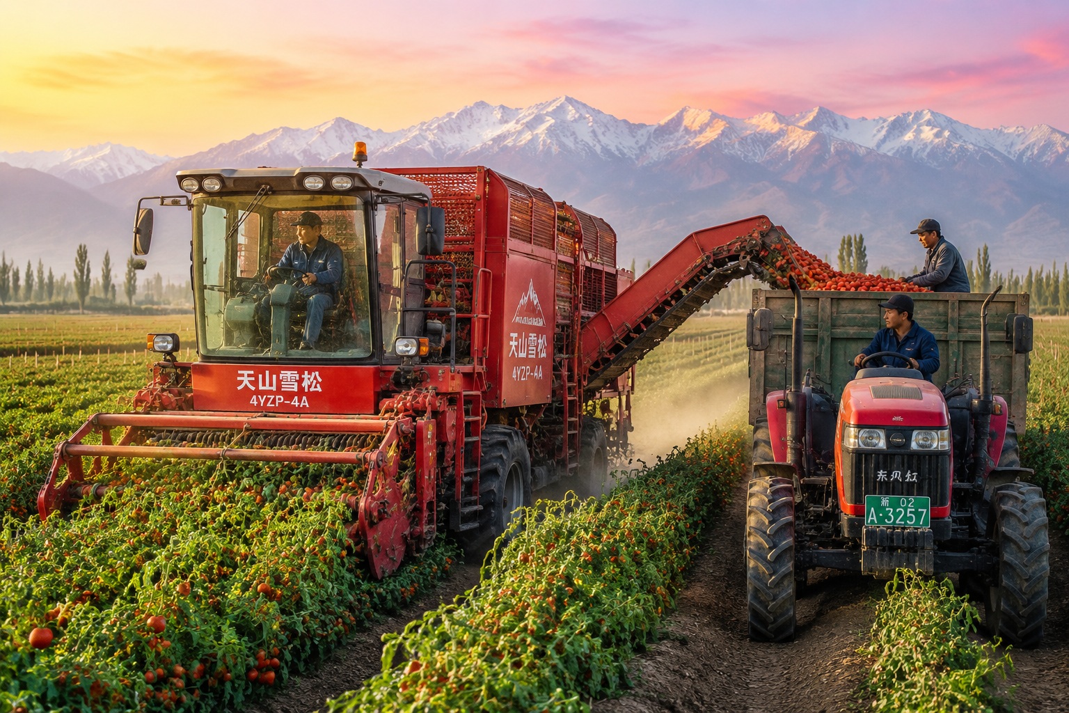 From Vine to Tomato Paste: 24 Hours of Mechanical Harvest in Xinjiang 19 From Vine to Tomato Paste: 24 Hours of Mechanical Harvest in Xinjiang