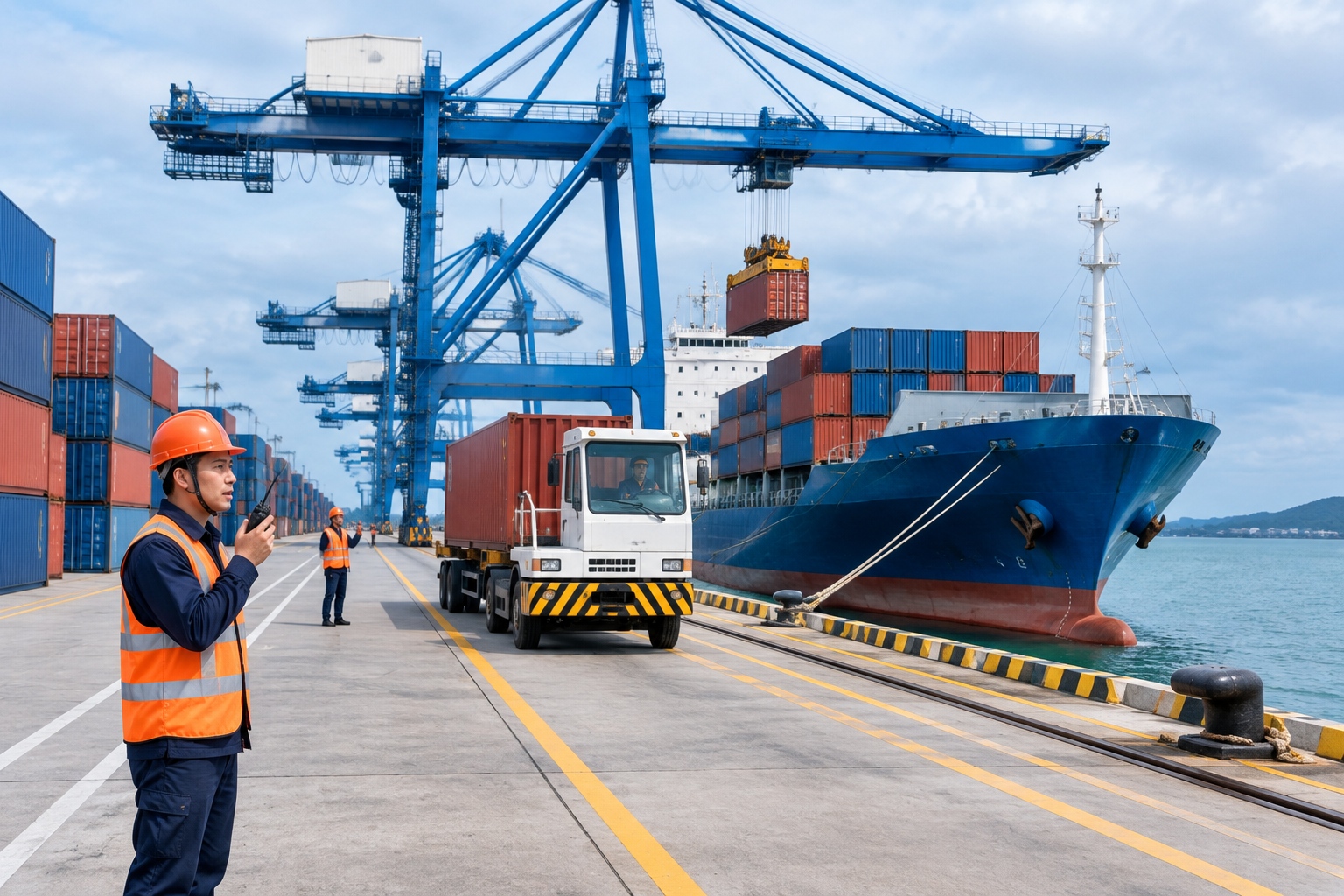 No More Detours Through Guangzhou: What the Pinglu Canal Saves for Yunnan, Guizhou, Sichuan and Chongqing 25 Container cranes and stacked containers at Qinzhou port on the Beibu Gulf in Guangxi, the closest mainland Chinese port to Southeast Asia