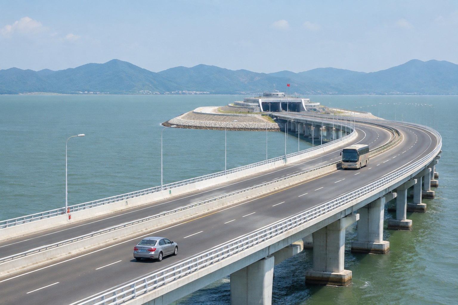Hong Kong-Zhuhai-Macao Bridge: A 55-Kilometer Sea Crossing Linking Three Places