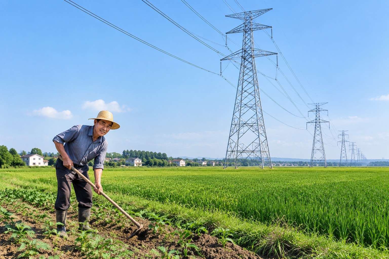 UHV transmission lines carrying hydropower from Baihetan to Jiangsu and Zhejiang provinces.