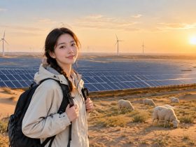 Inside China's Giant Wind and Solar Bases in the Desert