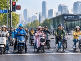 The Chaotic Order: Electric Scooters at Chinese Intersections
