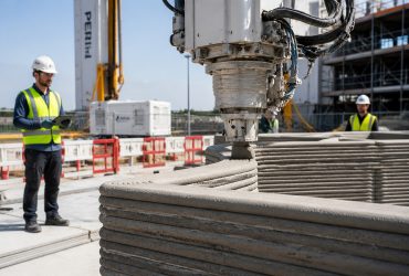 The Future is Here: Inside Shanghai's Groundbreaking 3D-Printed Building 22 Robotic arm constructing 3D printed wall