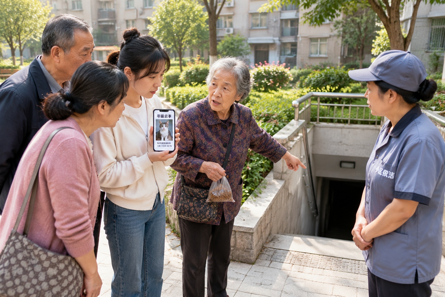 She's a 'Pet Detective' Who Finds Lost Cats in the Concrete Jungle 24 Chinese neighbours and a pet detective discuss a lost cat as a woman who feeds stray cats points to possible hiding spots