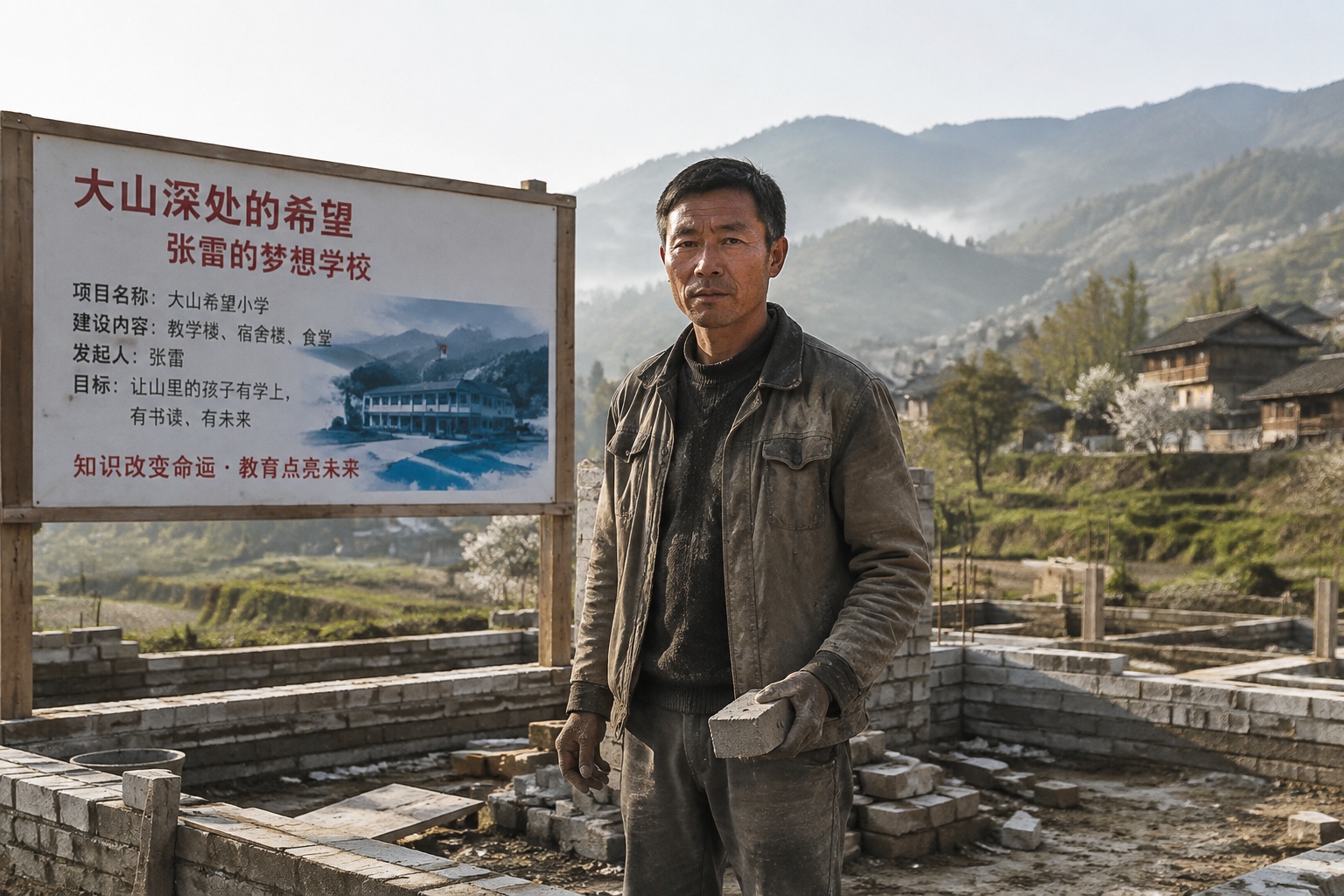 He's Building a School for 'Left-Behind' Kids with His Own Hands 19 He's Building a School for 'Left-Behind' Kids with His Own Hands