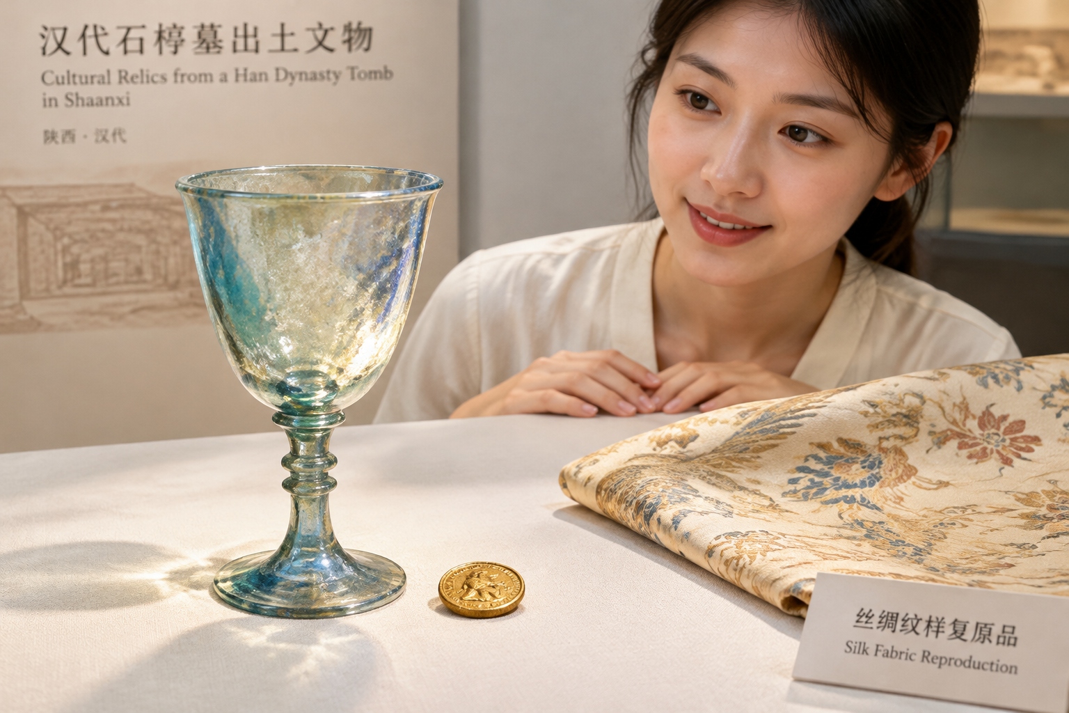 How Shaanxi's Archaeological Finds Rewrite Chinese History? 26 Roman glass goblet and gold coin found in a Shaanxi Han tomb, evidence of early Silk Road trade