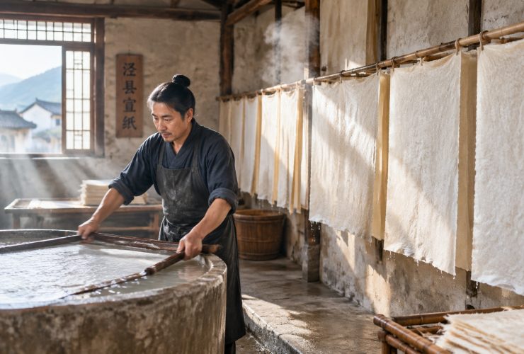 The Birth of a Sheet of Xuan Paper: A Thousand-Year Craft in Jing County, Anhui