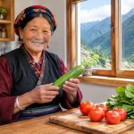 After the Highway Reached Metog, Tibet, a Lhoba Woman Tasted Fresh Vegetables for the First Time