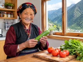 After the Highway Reached Metog, Tibet, a Lhoba Woman Tasted Fresh Vegetables for the First Time 34 After the Highway Reached Metog, Tibet, a Lhoba Woman Tasted Fresh Vegetables for the First Time