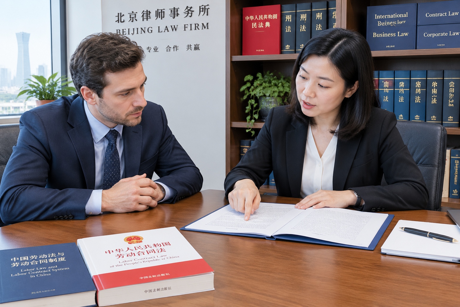 Foreign employee consulting Chinese lawyer about non-compete agreement