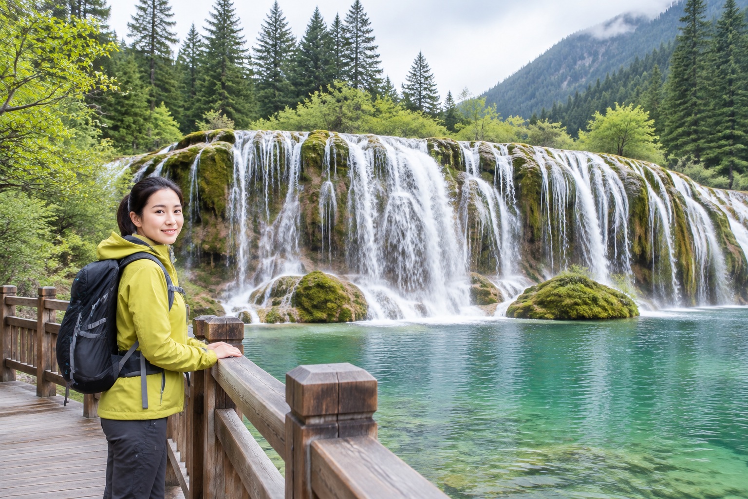 Zhaga Waterfall in Munigou, Sichuan, a quieter lower-altitude alternative near Huanglong