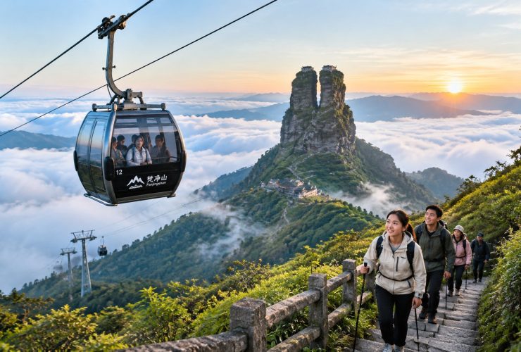Fanjingshan's Red Cloud Golden Peak: How Much Courage Does It Take to Climb?